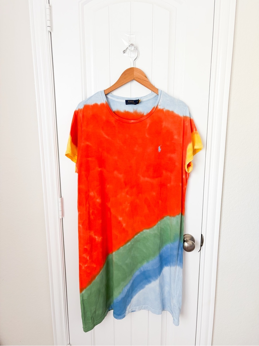 Polo Ralph Lauren Tie Dye Cotton Jersey Tee Dress Size XXL